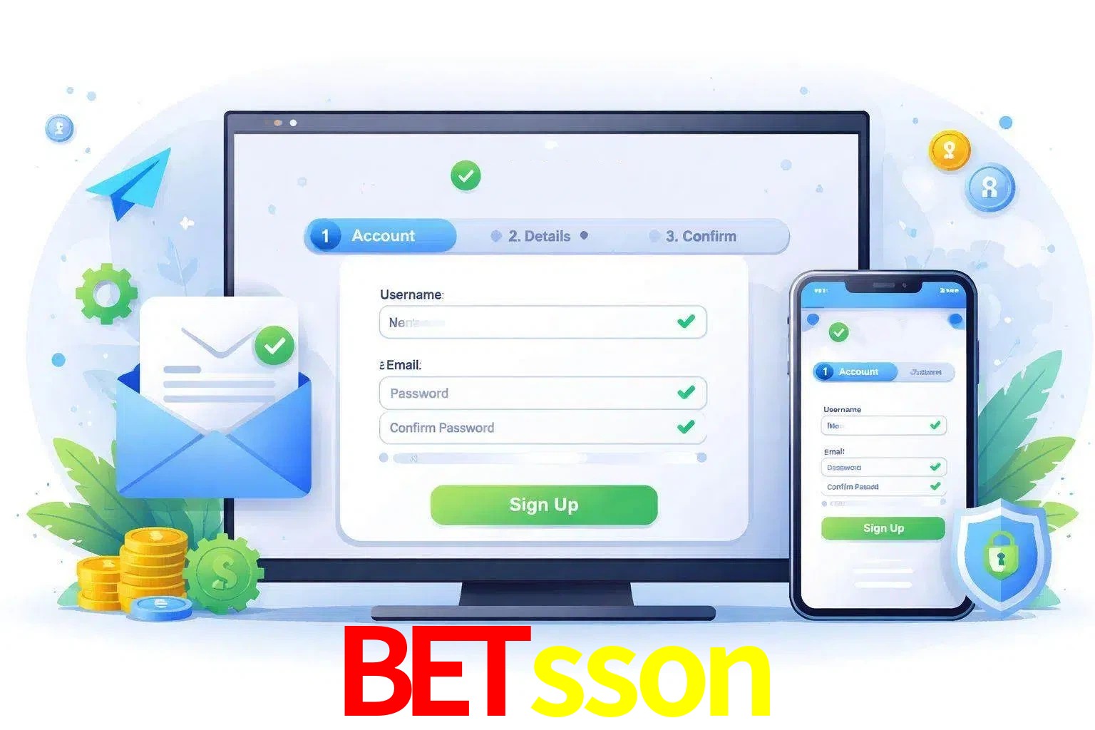 Registro de nuevo usuario y configuración de cuenta betsson